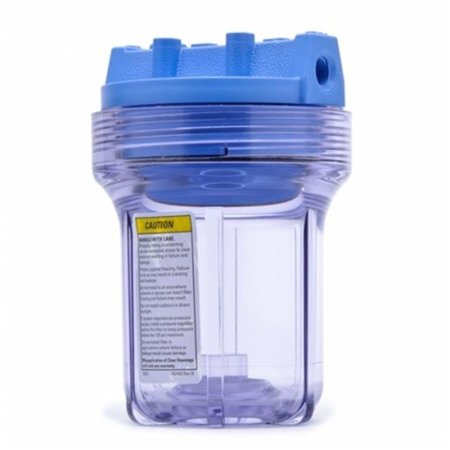 Commercial Water Distributing Commercial Water Distributing PENTEK-SLIM-CLEAR-14-WPR5 5 in. Water Filter Housing; Clear Blue PENTEK-SLIM-CLEAR-14-WPR5